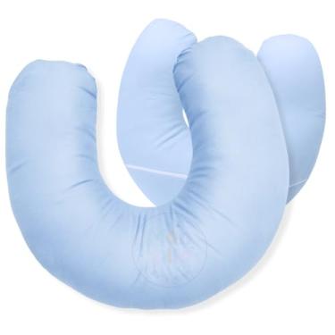 Imagem de Almofada Amamentação Micropercal 400 Fios Cores Lisas (Azul)