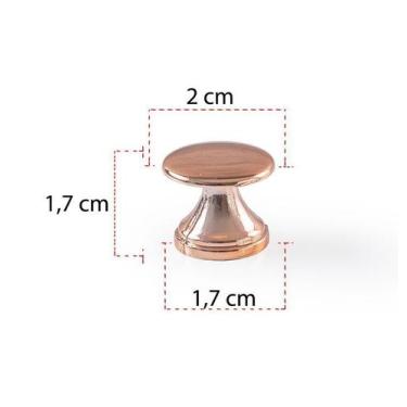 Imagem de Kit Com 1 Botão Puxador Ponto Gaveta Moveis Cozinha Banheiro - Telis F