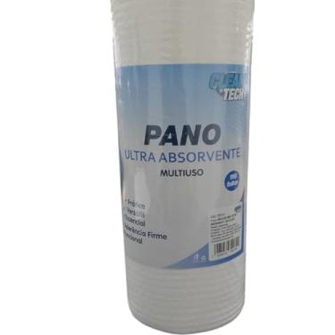 Imagem de Rolo de Pano Multiuso Ultra Absorvente, 100 Folhas, Viscose e Poliéster, 25 x 30 cm, Material PP com Polpa de Madeira, para Limpeza Doméstica e Profissional