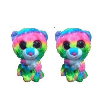 Imagem de Kit C/2x Brinquedo de Pelúcia Urso Arco-íris   - Ty Rara