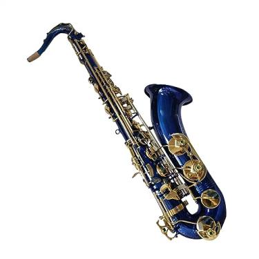Imagem de Instrumento de saxofone tenor de latão Saxofone profissional Bb com luva acessórios de bocal de palheta (cor: 03)