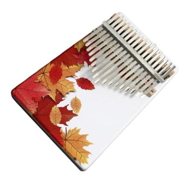Imagem de Piano de dedo de madeira abeto para iniciantes 17 tons pintado Kalimba polegar piano instrumento musical (cor: 03)