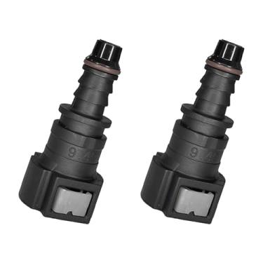 Imagem de HHZL 2 peças de conector rápido de linha de combustível, kit de reparo de acessórios de linha de combustível de conexão rápida reta para bomba de óleo de alta pressão, tubo de mangueira de combustível