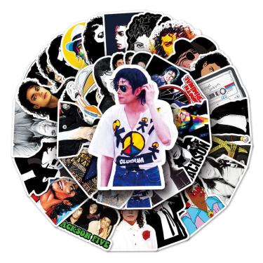 Imagem de Pacote de adesivos Michael Jackson Anime 51 unidades 4-8 cm