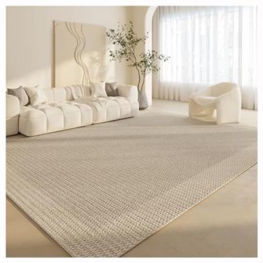 Imagem de SPXMQSS Tapetes de área laváveis à máquina, tapetes grandes para sala de estar, macios, antiderrapantes, para decoração de casa, escritório, casa, marrom claro