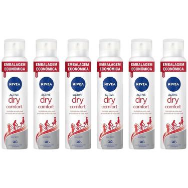 Imagem de Desodorante Antitranspirante Aerossol Nivea Active Dry Feminino 48 Horas 200ml 6 Unidades-Feminino