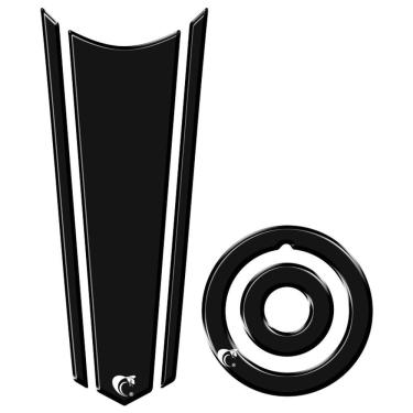 Imagem de Adesivo Resinado Gravata Tanque E Bocal Moto Yamaha Cor Preto