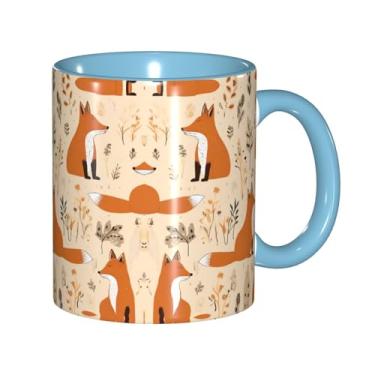 Imagem de Zeraoke Cute Squirrels Print Canecas de café criativas, personalizadas, presente para família, tamanho de 325 ml, unissex