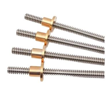 Imagem de Parafuso de chumbo T16 100 mm 150 200 250 300 350 400 500 600 mm grafite 2/3/4/8 mm parafuso trapezoidal grande peça de impressora 3D (imagem 3 mm grafite 3 mm, 550 mm)