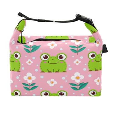 Imagem de STAYTOP Lancheira fofa de sapo de desenho animado com fivela, lancheira isolada para meninos e meninas, lancheira térmica para trabalho escolar