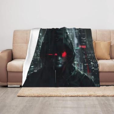 Imagem de Cobertores de pelúcia com estampa Hacker Era, 127 x 101 cm, cobertor aconchegante para sofá, macio e quente para decoração de casa