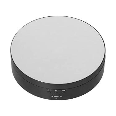 Imagem de HEEPDD Expositor Giratório Motorizado, Mesa Giratória Elétrica, Display Alimentado por USB de 3 Velocidades para Joias e Fotografia Expositor Giratório Motorizado, Doméstico Ajustável ([Versão em