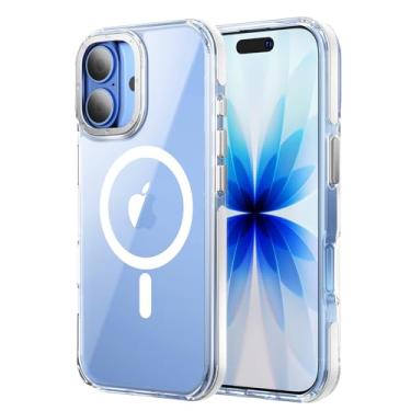 Imagem de Gyizho Capa magnética forte antiamarelamento para iPhone 17, [compatível com MagSafe] [queda de grau militar de 12 pés] Capa fina fina para iPhone de 6,3 polegadas, branca