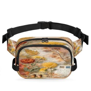 Imagem de Pochete de margarida verde para mulheres e homens com alça ajustável, bolsa transversal, bolsa de peito, bolsa tiracolo, Cor 14