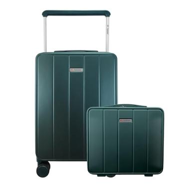 Imagem de Kit Mala de Viagem de Bordo em Policarbonato 10kg com Frasqueira Gladiador Infinity V1 (Verde)