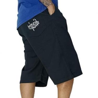 Imagem de Bermuda Trip Side Sarja Lisa Bordado Gothic B032-Masculino