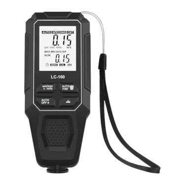 Imagem de MERIGLARE Medidor de espessura de revestimento automotivo, medidor de profundidade de pintura, ferramenta compacta e profissional para automóveis, Preto