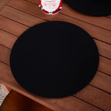 Imagem de Capa de Sousplat Avulsa em Tecido Oxford – Para Base de 35cm – Mesa Posta Elegante e Lavável – (Não Acompanha Base MDF) (06, Preto)