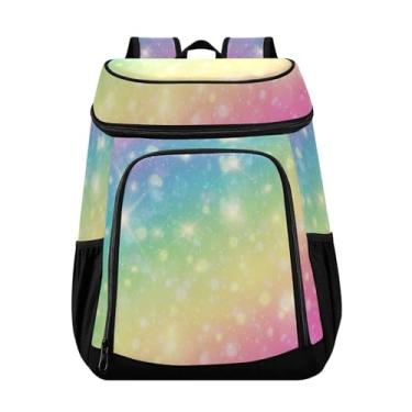 Imagem de Mochila térmica de praia com 36 latas com glitter arco-íris