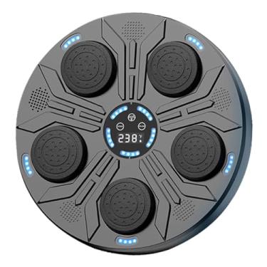 Imagem de Máquina De Boxe Musical Com Led Bluetooth Treino Interativo Com Som E Luzes RGB Tela Digital Para Reflexo Velocidade Cardio E Condicionamento Instalação Sem Furos
