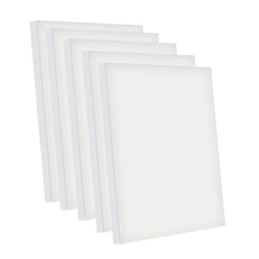 Imagem de Kit 5 Tela de Pintura 20x30cm sem Cavalete Branca Moldura de Madeira