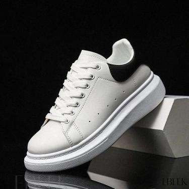 Imagem de Tenis Masculino Calçado Casual Sneaker Branco Preto Sola Alta fique At