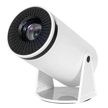 Imagem de ANJ.GG Projetor LED 4K HD, Wi-Fi e Bluetooth, Branco, Para Celular/TV Box/Xbox/PS/PC, Correção Keystone, 4096x2160 Pixels, 150 Polegadas, 10x10x20cm