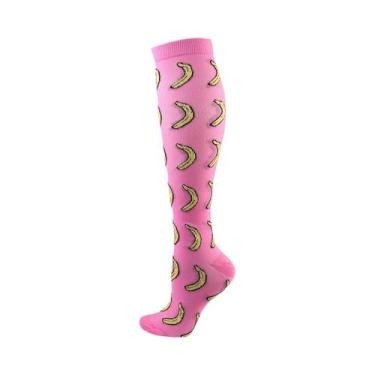 Imagem de Meias De Compressão Masculinas Até O Joelho Para Corrida, Fitness, Esp