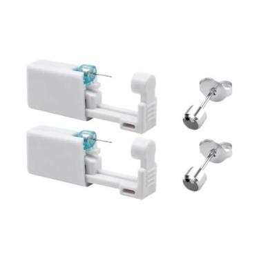 Imagem de Kit De Pistola De Perfuração De Orelha Descartável Com Brincos E Brinc