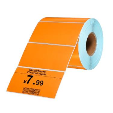 Imagem de PATIKIL 1000 etiquetas térmicas, etiquetas de impressora térmica de 5 x 9 cm, etiquetas autoadesivas, rolo de papel retangular, pequeno para impressora, etiqueta de envio, endereço de código de barras