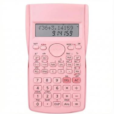 Imagem de Calculadora Científica de Engenharia, 240 Funções, Display de Linha Dupla, Ideal para Escola e Escritório (Rosa)