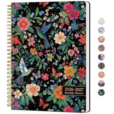 Imagem de Agenda mensal 2026-2027, calendário estético de 2 anos, 24 meses de janeiro de 2026 a dezembro de 2027, agenda mensal de 26 a 27, perfeita para escola, escritório, casa, 17,8 x 25,4 cm - beija-flor