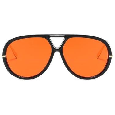 Imagem de Óculos de sol piloto femininos grandes modernos para homens, óculos de sol redondos, vintage, armação grande, escudo, óculos de sol masculinos, punk, C9, M