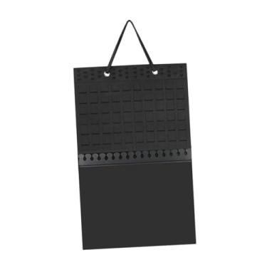 Imagem de kowaku Organizador de joias de parede, porta-joias, suporte para brincos, organizador de brincos de feltro macio para pendurar na parede do armário ou porta, Preto