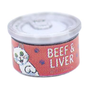 Imagem de Kokiya Lata em miniatura para gatos em escala 1/12, suprimentos para mini animais de estimação, acessórios DIY, decoração criativa para casa de bonecas, Prata