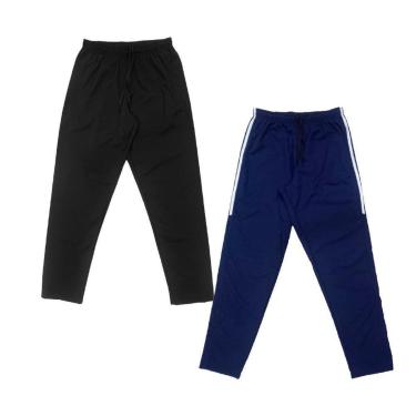 Imagem de Kit 2 Calças de Tactel Black Bear Lisa Básica Masculina Casual-Masculino