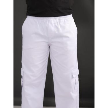 Imagem de Calça Cargo Masculina Sarja Streetwear Larga Skate com Elastico-Masculino