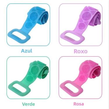 Imagem de Escova Esfoliante De Silicone Para Banho, Massagem Nas Costas, Esponja