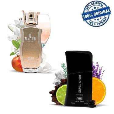 Imagem de Kit 2 Perfumes Mas culino e Feminino Be Beautiful e Silver Spirit I Scents 100ml-Unissex