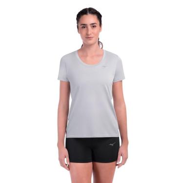 Imagem de Camiseta de Corrida Mizuno Nirvana Feminina P Cinza-Feminino
