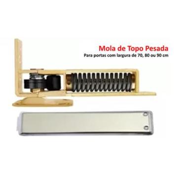 Imagem de Mola De Topo para fechar Porta de madeira Vai E Vem Bang Bang Espelho 