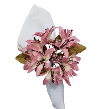 Imagem de Kit 4 Porta Guardanapo Lírios Da Charlô  Rosa 