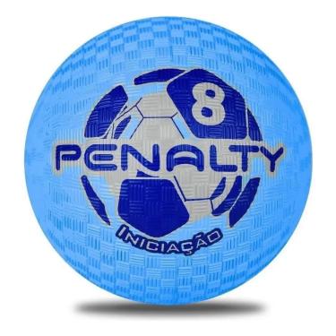 Imagem de Bola Iniciação Penalty Número 8 Borracha Infantil Azul