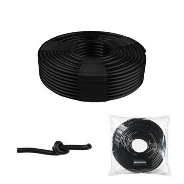 Imagem de SPONDWILD Tubo de distribuição em branco de 1/4 polegada Mangueira de irrigação por gotejamento, tubo de linha de gotejamento preto para sistema e peças de irrigação de jardim pequeno, linha de tubo