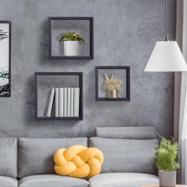 Imagem de  Nicho Decorativo São Gonçalo Quadrado - Boatto Móveis , Preto