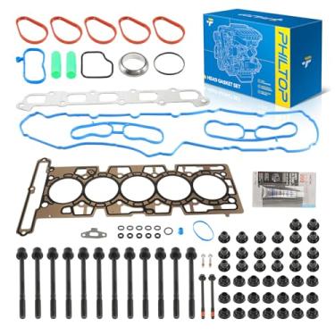 Imagem de PHILTOP Conjunto de juntas de cabeça compatível com Chevy Colorado 2004-2006 3,5L, Hummer H3 2006, GMC Canyon 2004-2006 3,5L, Isuzu i-350 2006, kit de junta da cabeça do cilindro do motor, OE