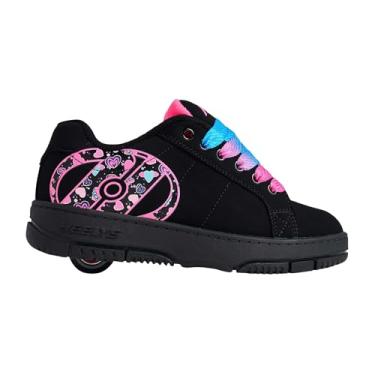 Imagem de HEELYS Tênis unissex infantil Kolect Prints (criança pequena/adulto) com salto com rodas, Preto/N.pink/Multi, 17