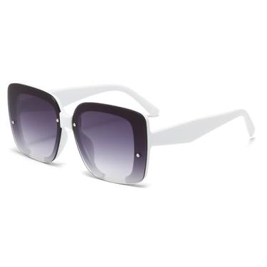 Imagem de Óculos de Sol UV400 - Estampa de Leopardo, Lentes Jelly com Degradê, Armação Grande, para Homens e Mulheres, Ideal para Esportes ao Ar Livre, Corrida e Ciclismo, 04