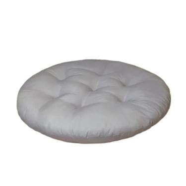 Imagem de Almofada antiderrapante grossa para cadeira de jantar, almofada de soneca, almofada redonda almofada de cadeira de inverno multifuncional (cinza)