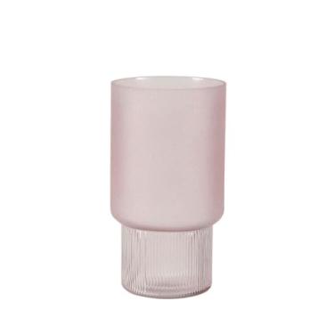 Imagem de KEG801302 Vasos para flores moderno simples pêssego em pó vaso de vidro fosco ornamento criativo sala de estar decoração de mesa vaso de flores vaso decorativo para casa